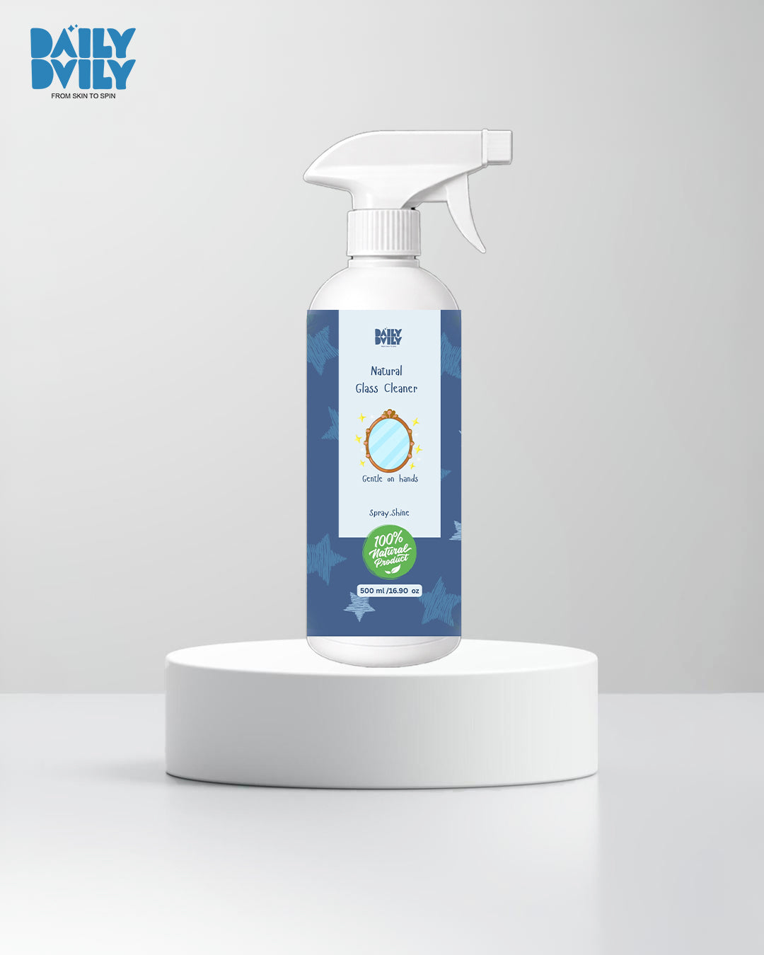 Natural glass cleaner
