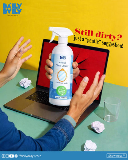 Natural glass cleaner